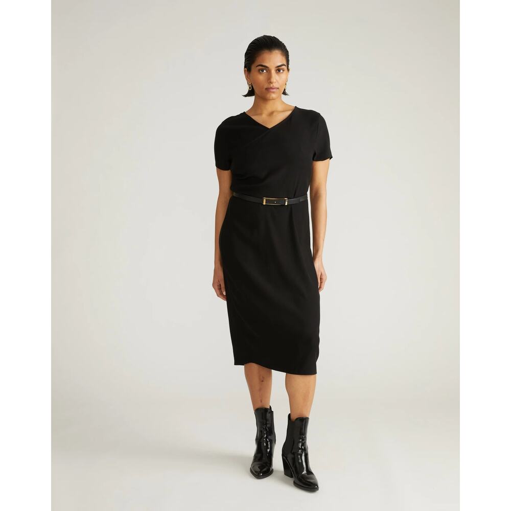Universal Standard Mary Double Luxe Black Dress SMALL (14-16) NWT